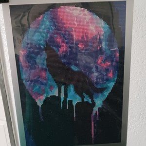 Diamond painting coyote moon